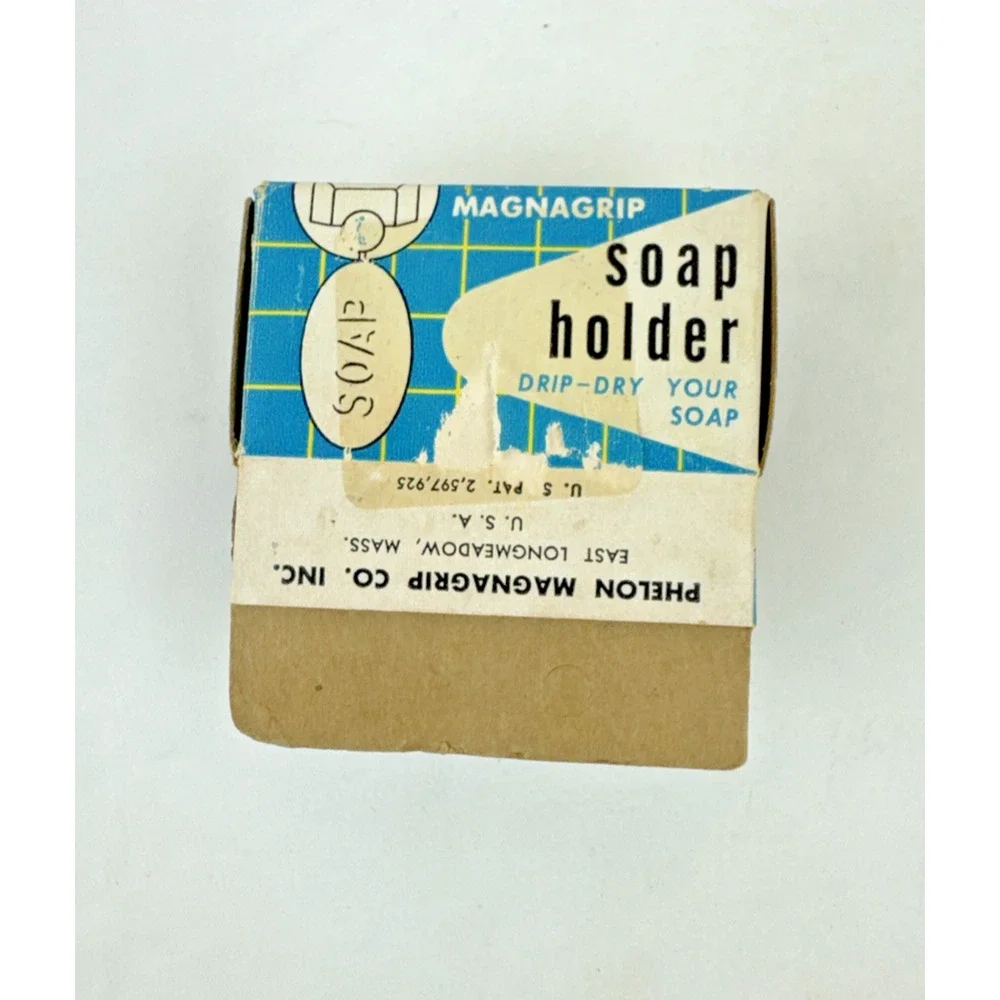Vintage Soap Holder Phelon magnetic with Box Phelon Magnagrip